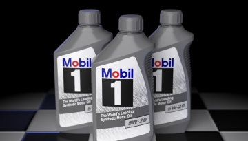 Mobil1 Bottle Solidworls CAD Model and Rendering
