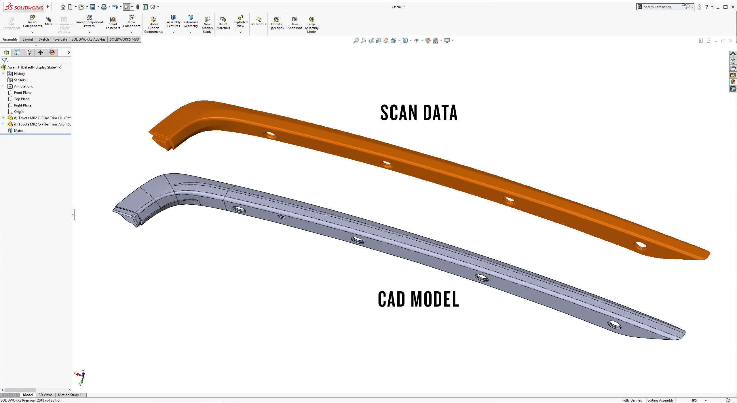 Geomagic Design X vs Solidworks Reverse Engineering 3d Scan data and CAD