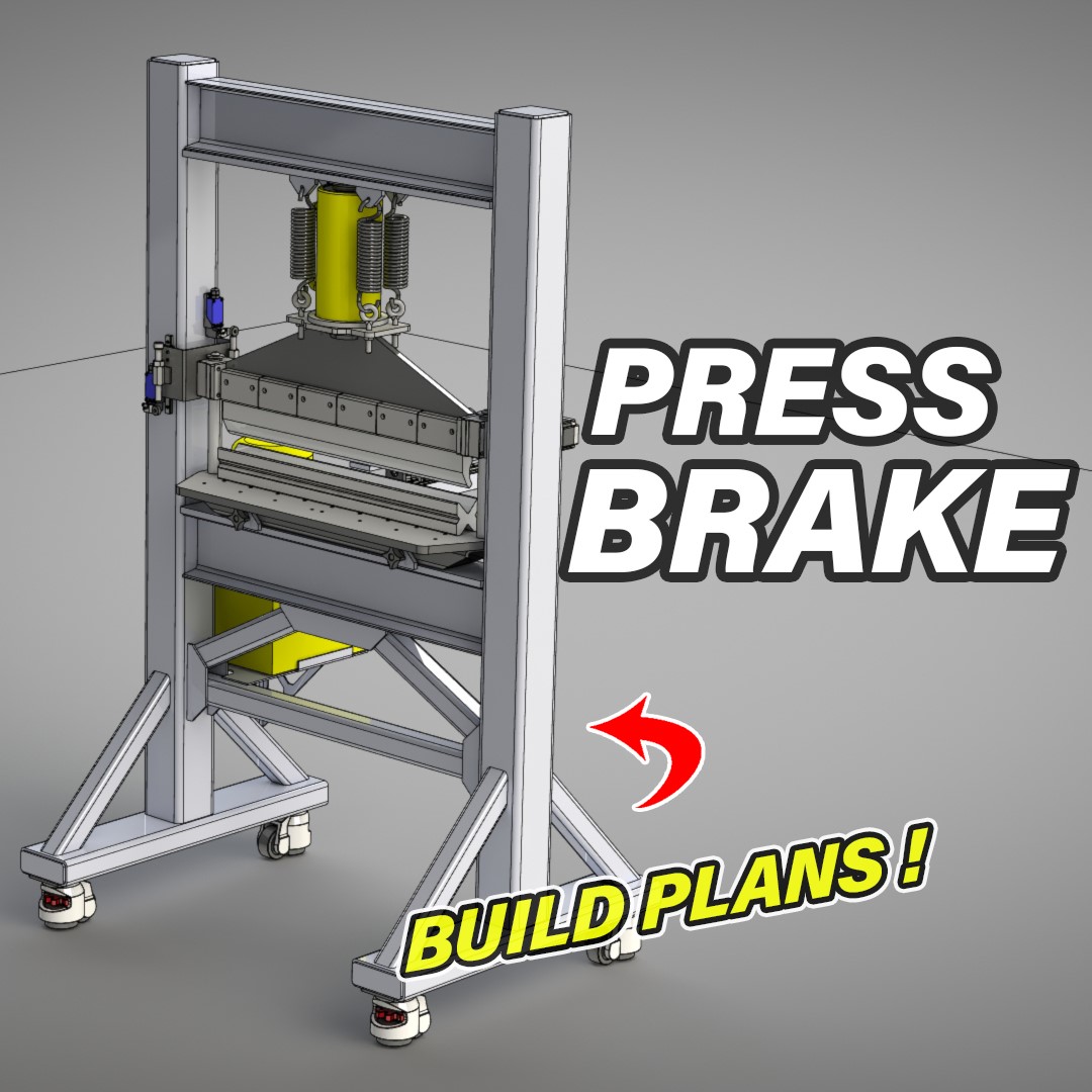 DIY 30 Ton Shop Hydraulic Press Brake - Digital Build Plans